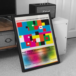 Beastie Boys Poster Print, Beastie Boys Hot Sauce Committee Part Two Album Poster, Music Poster, Album Cover Poster, Wall Decor,Music Gift