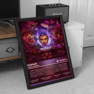 Chris Brown Poster Print, Chris Brown Indigo Album High Quality Poster, Music Poster, Album Cover Poster, Wall Decor,Music Gift,Room Decor