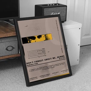 Dominic Fike Poster Print, Dominic Fike Don&#39;t Forget About Me, Demos Album Poster, Music Poster, Album Cover Poster, Wall Decor,Music Gift