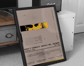 Póster de Dominic Fike, "Don't Forget About Me", póster de demos, póster musical, póster de portada de álbum, decoración de pared, regalo musical