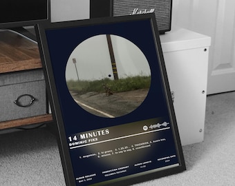 Póster de Dominic Fike, póster del álbum "14 Minutes" de Dominic Fike, póster musical, póster de portada de álbum, decoración de pared, regalo musical, decoración de habitación