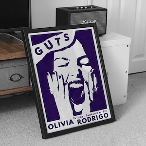 Olivia Rodrigo Poster Print, Olivia Rodrigo Guts Album Poster, Music Poster, Album Cover Poster, Wall Decor,Music Gift,Room Decor