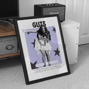 Olivia Rodrigo Poster Print, Olivia Rodrigo Guts Album Poster, Music Poster, Album Cover Poster, Wall Decor,Music Gift,Room Decor