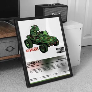 Gorillaz Poster Print, Gorillaz Gorillaz Album Poster, Musik Poster, Album Cover Poster, Wanddekoration, Musik Geschenk, Raumdeko