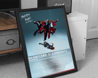 Måneskin Poster Print, Maneskin RUSH! (ARE U COMING?) Album Poster, Music Poster, Album Cover Poster, Wall Decor,Music Gift