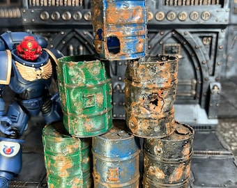 Joytoy 1/18 Scale Damaged Barrels  x 6
