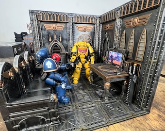 Joytoy Diorama Video Gaming Rec Room Action Figure Scenery Set