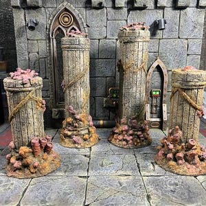 4x Diorama 1/12 1/18 Undervattensruiner av korallpelare