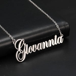 Personalised Silver Necklace, Custom Name Jewellery, Birthday Gift for Her, Mother&#39;s Day Gift, Gift for Mom