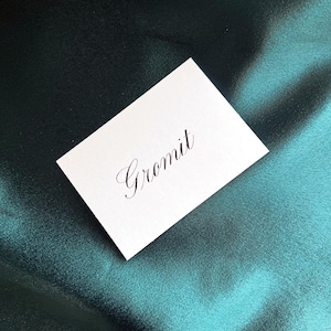 Personalized Wedding Place Cards - Elegant Custom Handwritten Folded Place Cards - Wedding Reception Table Decor - Wedding Name Cards