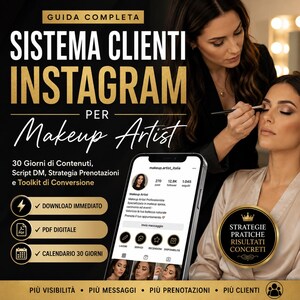 Instagram-klientsystem för makeupartister | 30 dagar av innehåll | DM-skript | Bokningsstrategi | Instagram-guide i PDF-format