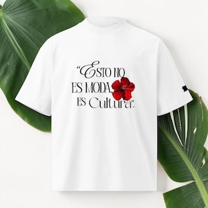 Esto No Es Moda Es Cultura – T‑Shirt Design – Puerto Rican Hibiscus Graphic (PNG Download)