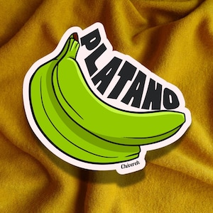 Plátano Sticker – Puerto Rican Food Decal – Tropical Fruit Design