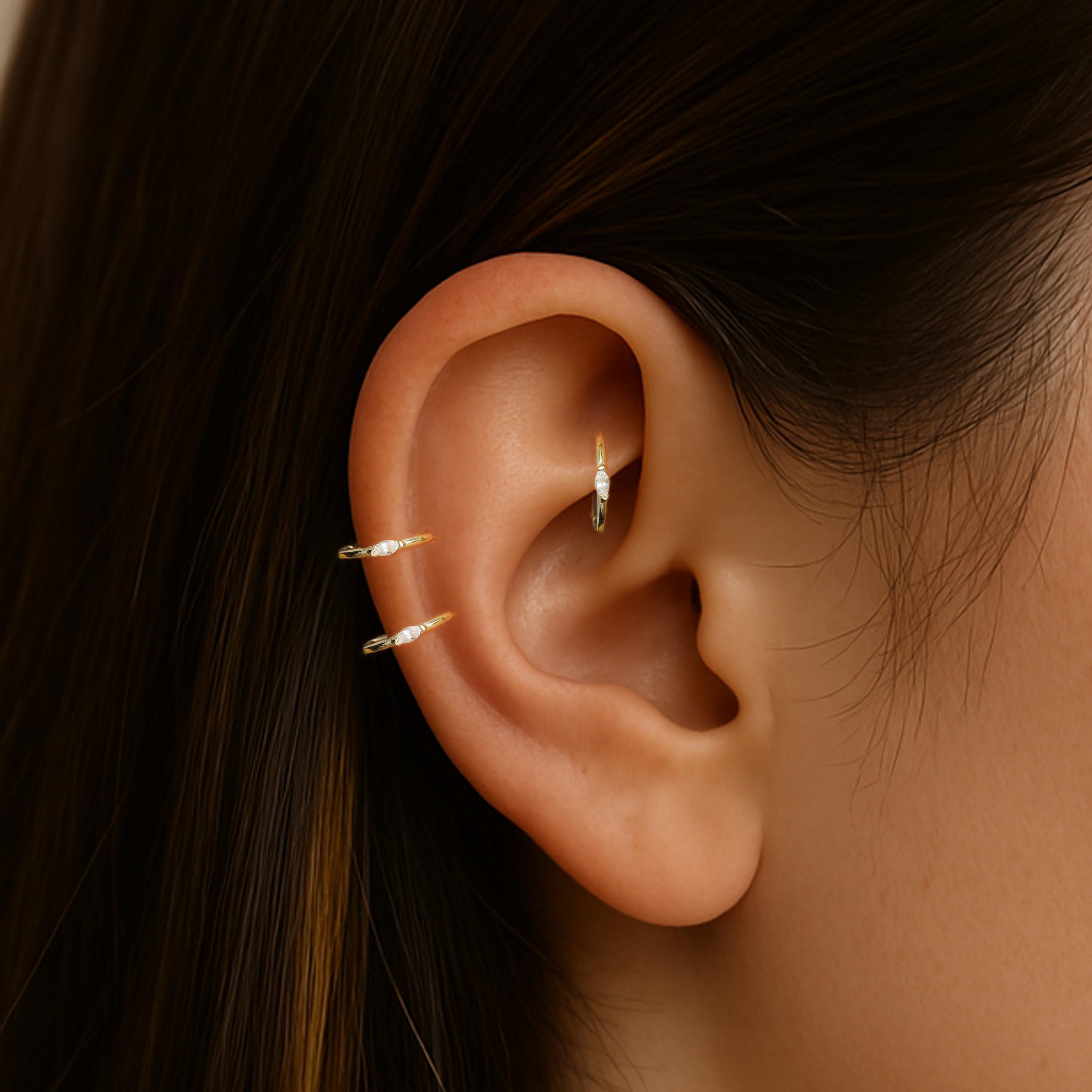 Anello Clicker Per Piercing Incernierato In Cristallo Rosa - Foto 12