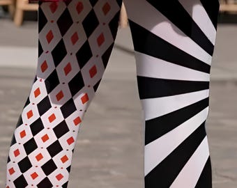 Jester Tights: Clown Pantyhose, Costume Hosiery, Circus Tights, Clowncore Clothing