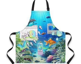 Frutiger Aero Decor: 2000s Kitchen Accessories, Y2K Webcore Apron
