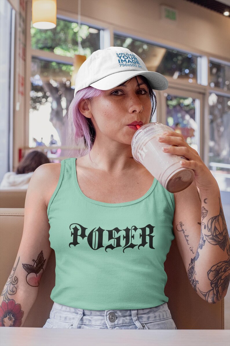 POSER Shirt, Gothic Punk Rock Tank Top: Alt Girl Grunge Y2K Tees ...