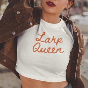 Larp Tees, Viking Aesthetic Shirt, Renne Faire 90s Babytee, Renaissance Faire Crop Top, Cottagecore Cropped T, Cosplay Queen Tshirts