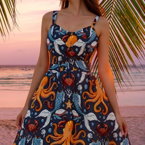 blue octopus dress Octopus Sea Witch Swimmable Tentacle Dress by Aquariuz