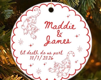 Round Christmas Ceramic Decoration Ornaments Printed in USA|Double-Sided Printing