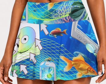 Frutiger Aero Clothing: Webcore Athletic Skort, Y2K Outfits, 2000s Alternative Style