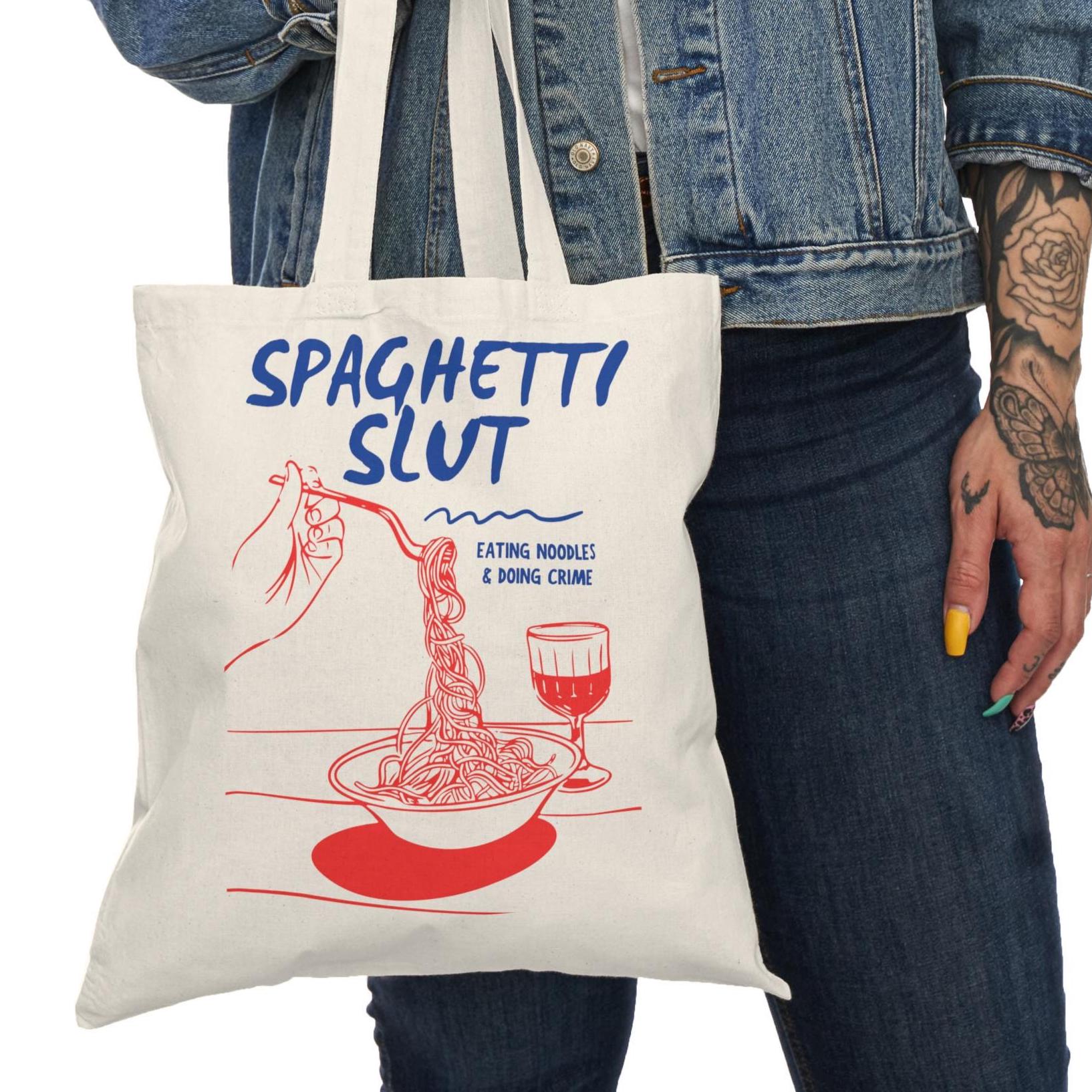CafePress 'Penne For Your Thoughts' Canvas Tote Bag — Natural, Reusable, Two Sizes - View #13
