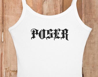 Y2K Crop Tank Top: Alt Indie Rave Fashion