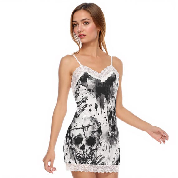alternative fashion dresses Gothic Elegance Camisole Dress Black Dark Academia main image 1