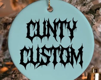 CUSTOM Ornaments: Customizable Gothic Christmas Decor, Personalized Decoration, Customized Gifts, Punk Heavy Metal Holiday Gifting