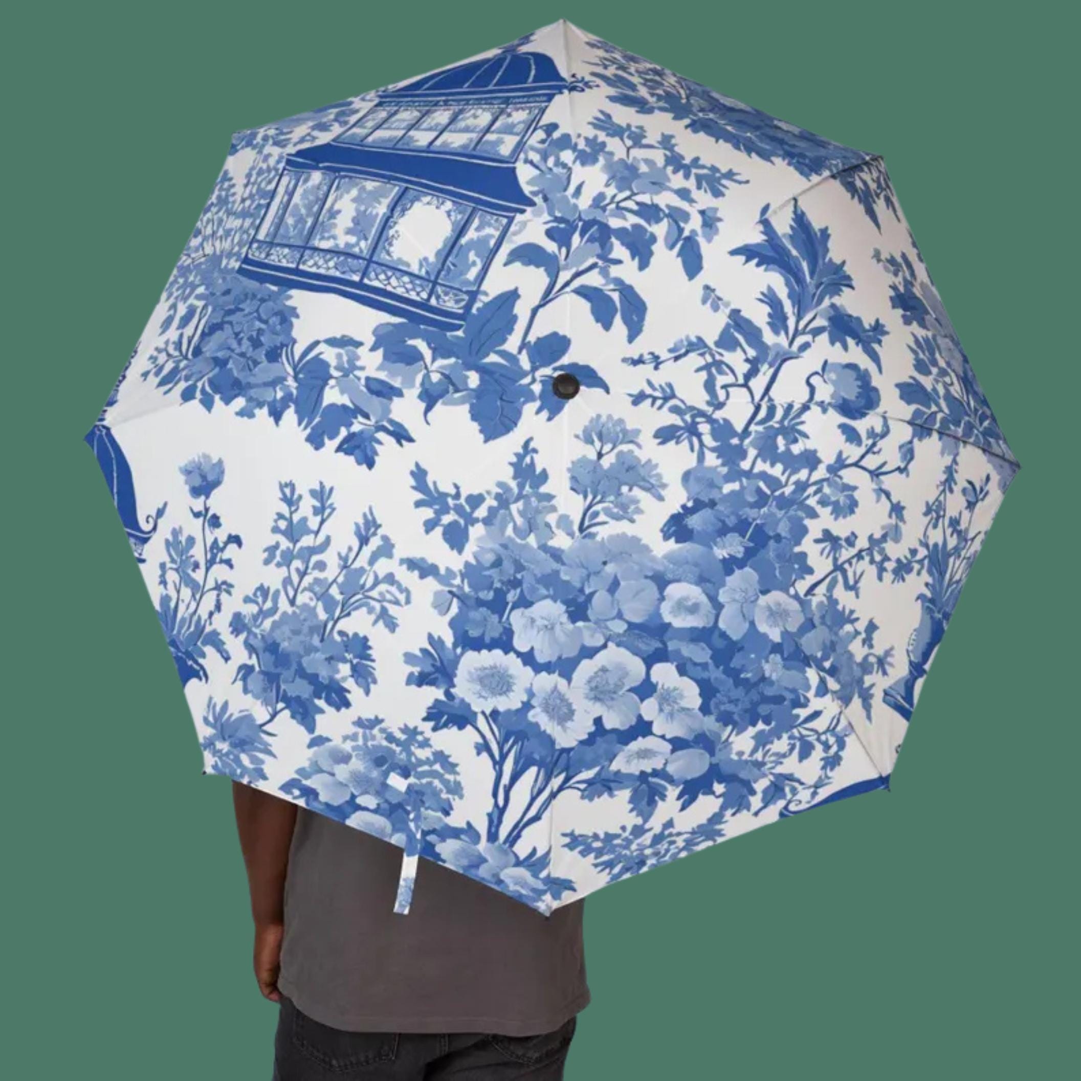 Toile De Jouy Umbrella, Mid Century Modern Rain Umbrella