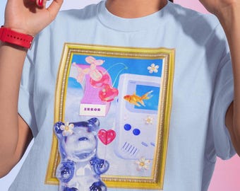 Frutiger Aero TShirt: Whimsical 2000s Tees, Y2K Internet Culture, Gamer Shirt