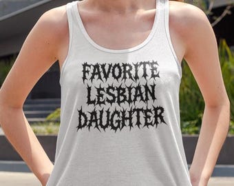 Lieblingslesben Tochter Tank Top: Queer Tees, Geschenk für Sapphic Schwiegertochter, LGBTQ Geschenke
