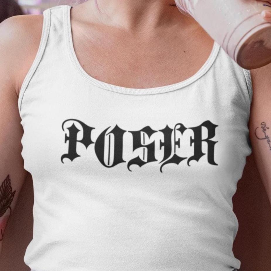 POSER Shirt, Gothic Punk Rock Tank Top: Alt Girl Grunge Y2K Tees ...