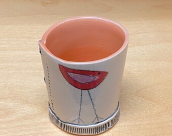 handmade whimsical ceramic shot glass