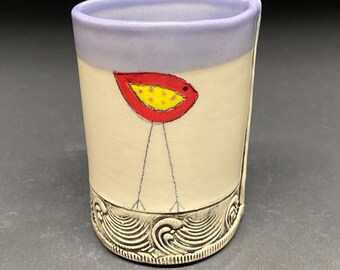 handmade whimsical ceramic cup