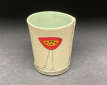 handmade whimsical ceramic shot glass