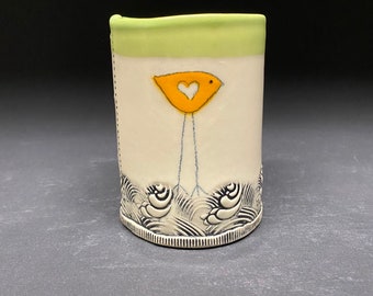 handmade whimsical ceramic cup