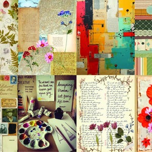 Kit com 9 cartões postais em PDF para anotações em diário, 9 artesanatos em aquarela de alta qualidade, cartões postais, download digital, cartas manuscritas