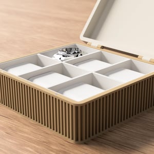Aufbewahrungsbox mit magnetischem Deckel für Schmuck Uhren Tee Erste Hilfe magnetisch 3d druck Box modern Deckel organizer wohnung design