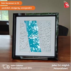 Gepersonaliseerde stadskaart cadeau verhuizen 3D print huwelijksjubileum moderne wanddecoratie huis herinnering gewenste locatie foto ingelijst