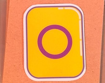 Intersex Pride Flag Sticker: Waterproof Vinyl LGBTQ+ Decal