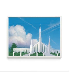 Manila Philippines Temple - LDS Temple Painting / Wall Art / Print - Gold, Silver, Walnut, Oak Framed or Unframed, 18x24, 12x16, 6x8