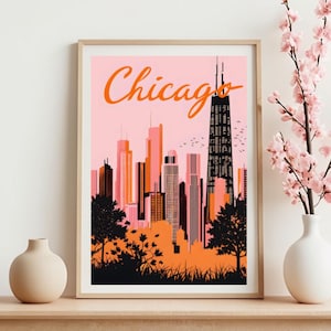 Cityscape Chic: Modern Chicago Skyline Wall Art for Stylish Home Decor