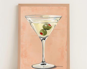 Toast to Classy Living with Martini Wall Art for Cocktail Lovers & Entertainers