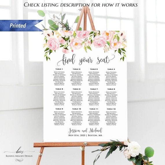 Wedding Seating Sign fuschia Wedding Seating Poster Printable Hot Pink Wedding Seating Chart Wedding Seating Board,Digital File WD67 WC53