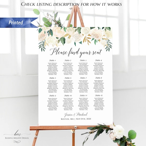 Wedding Seating Chart Board Frame