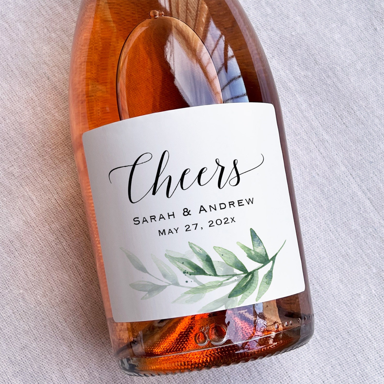 Mini Wine Labels Custom Greenery Mini / Champagne /wine Bottle Labels, Waterproof ...