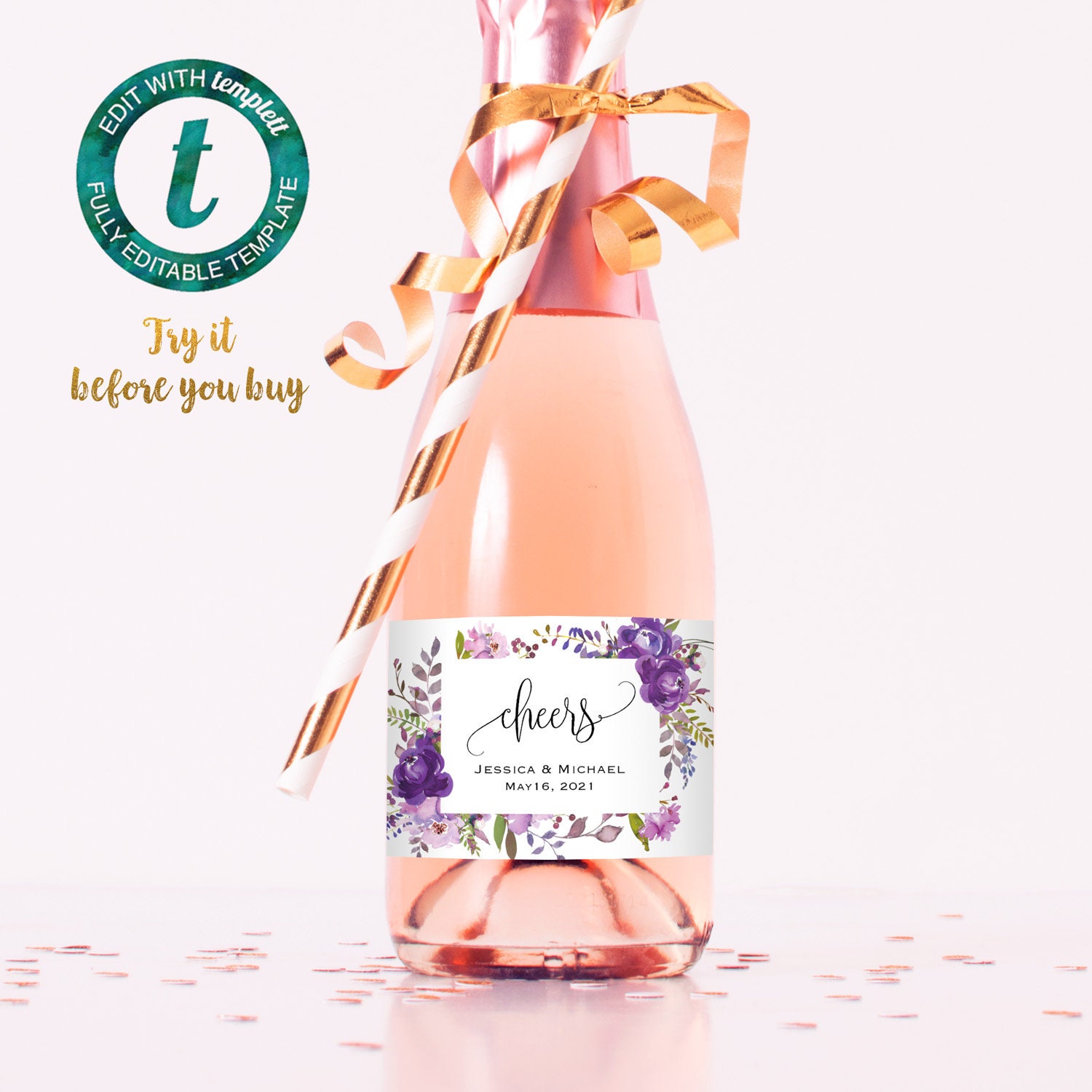 Free Printable Champagne Bottle Label Template - Printable Templates Free