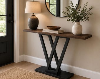 Console Table for Entryway, Narrow Hallway Table for Small Spaces, Modern Sofa Table Behind Couch, Faux Marble Gold Table