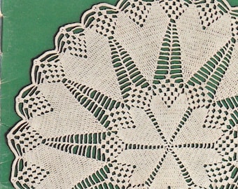 Vintage PDF Crochet Pattern for Heart Doily Pattern Instant Download